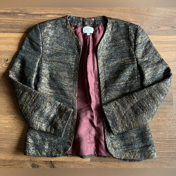 Wilfred Metallic/Sparkle Open Blazer - Made in Italy - Picture 3 of 9